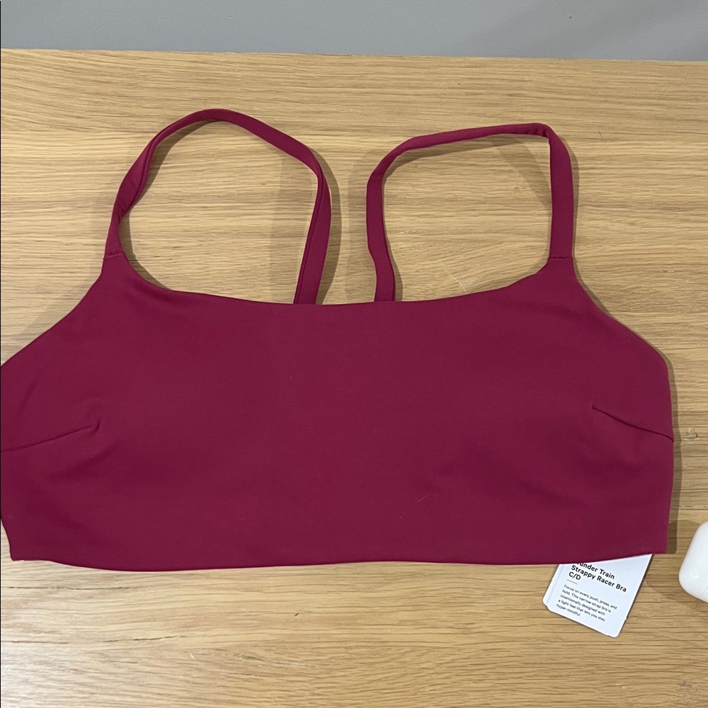 Lululemon Wunder Train Strappy Racer Bra light support sz 10 in C/D and A/B cup - Picture 4 of 9